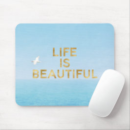 Mousepad Hawaii Ocean Bird Voando Dourada Belíssima Citação