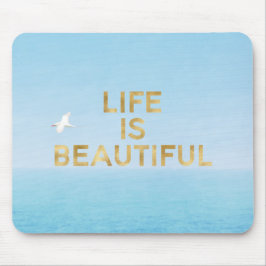 Mousepad Hawaii Ocean Bird Voando Dourada Belíssima Citação