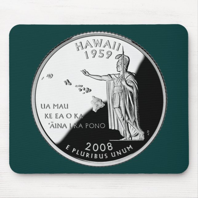 Mousepad Hawaii State Faux Quarter (Frente)
