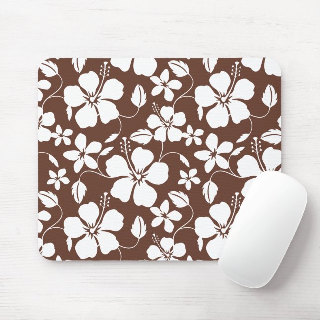 MOUSEPAD HAWAIIAN HULA (HIBISCUS) BROWN (Com mouse)