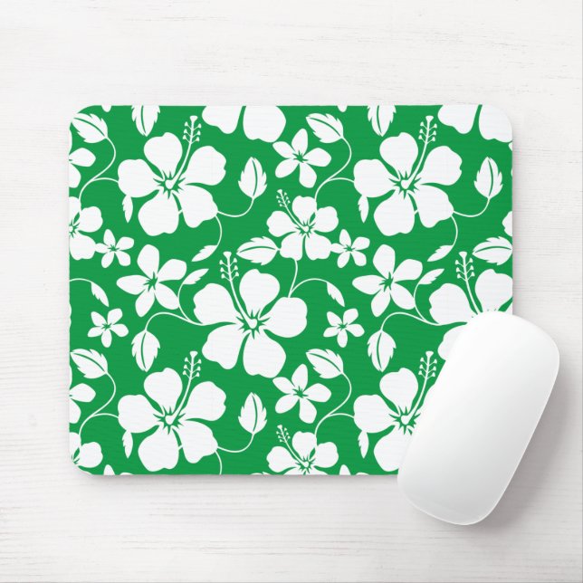 MOUSEPAD HAWAIIAN HULA (HIBISCUS) VERDE (Com mouse)