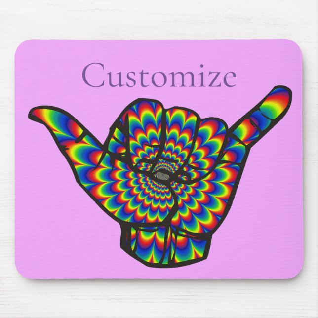 Mousepad Hawaiian Shaka Psychedelic Thunder_Cove (Frente)