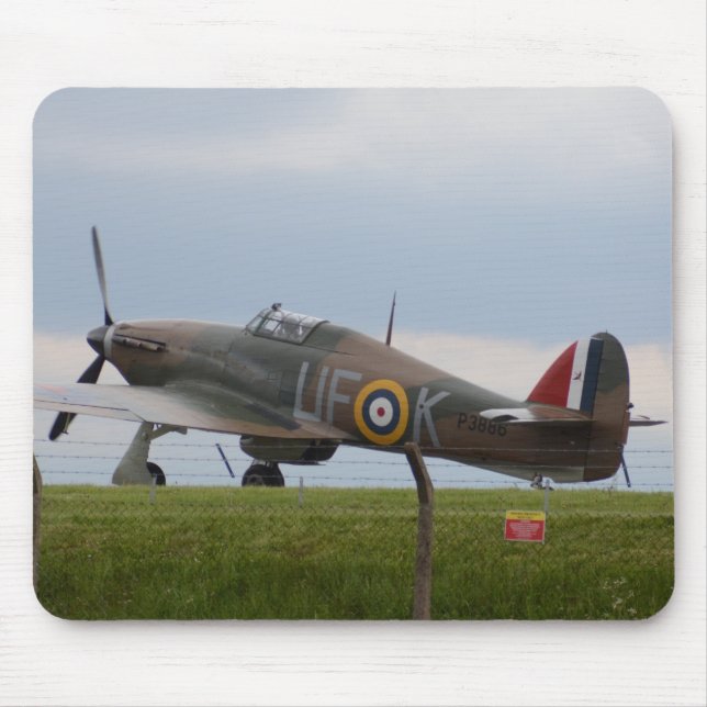 Mousepad Hawker Hurricane Vista de Três Quartos (Frente)