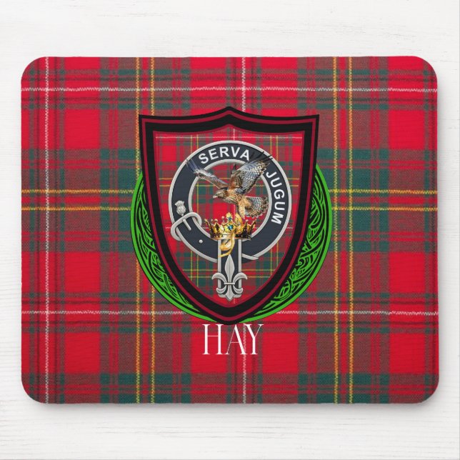 Mousepad Hay Scottish Clan Tartan & Crest (Frente)