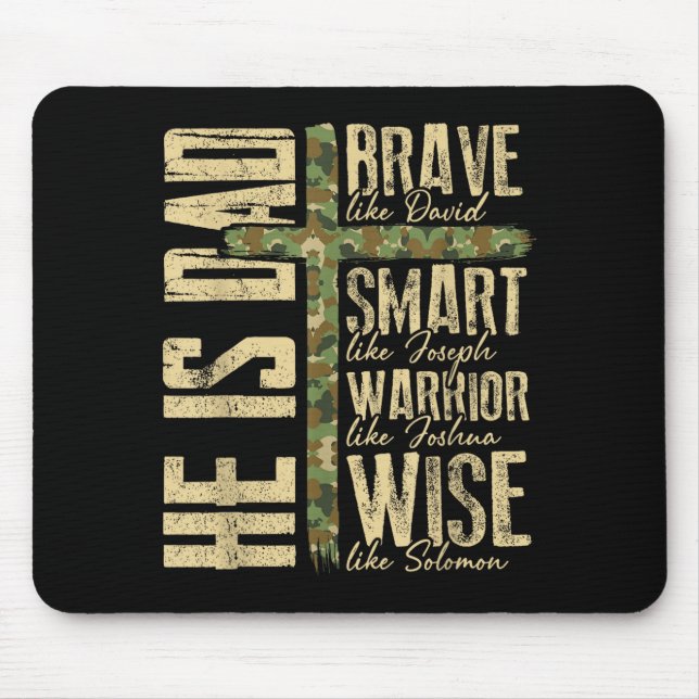 Mousepad He Is Dad Camo Religious Father's Day Christian Da (Frente)