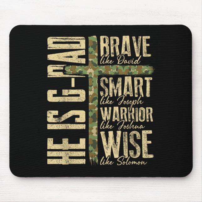 Mousepad He Is G-dad Camo Religious Father's Day Christian  (Frente)