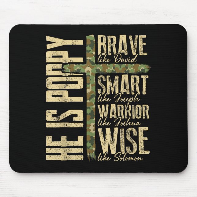 Mousepad He Is Ppy Camo Religious Father's Day Christian Da (Frente)