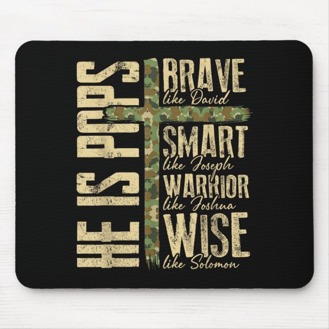 Mousepad He Is Ps Camo Religious Father's Day Christian Dad (Frente)
