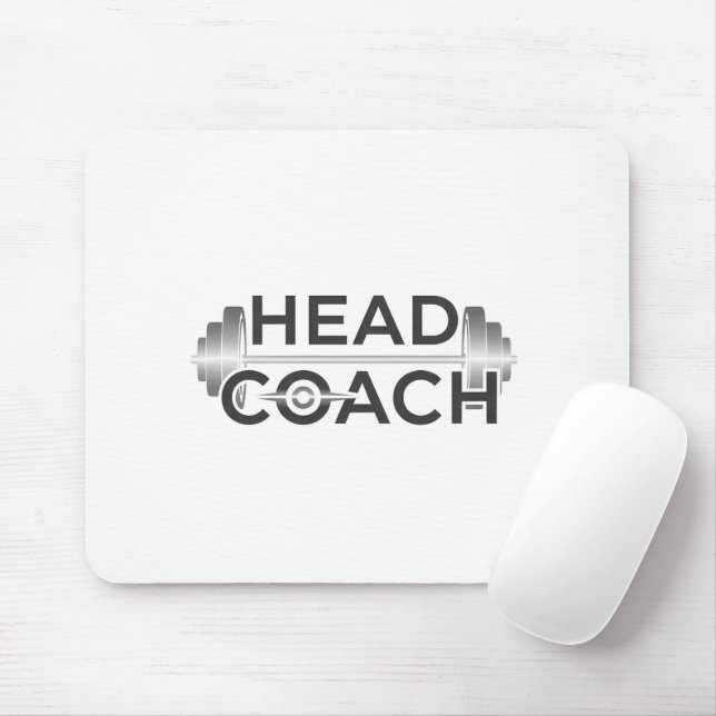 Mousepad Head Coach Fitness Barbell Weightlifting (Com mouse)