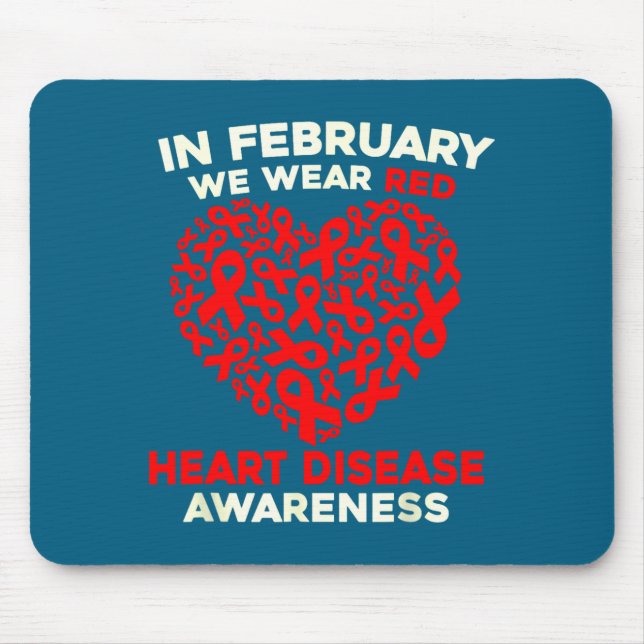 Mousepad Heart Disease Awareness Go Red In February Health  (Frente)