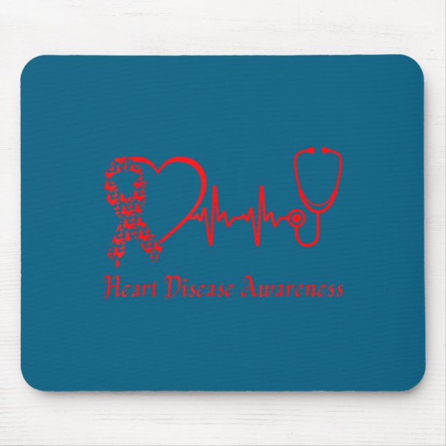 Mousepad Heart Disease Awareness Go Red In February Health  (Frente)