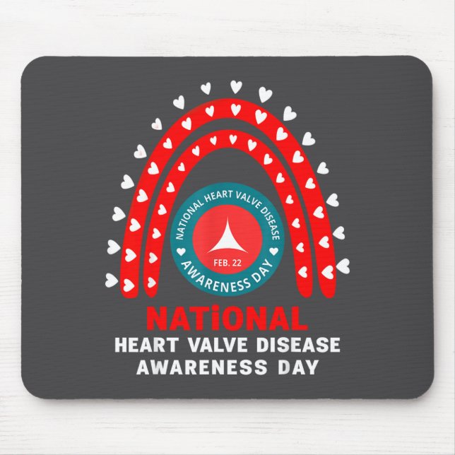 Mousepad Heart Disease Awareness - Heart Valve Disease Awar (Frente)