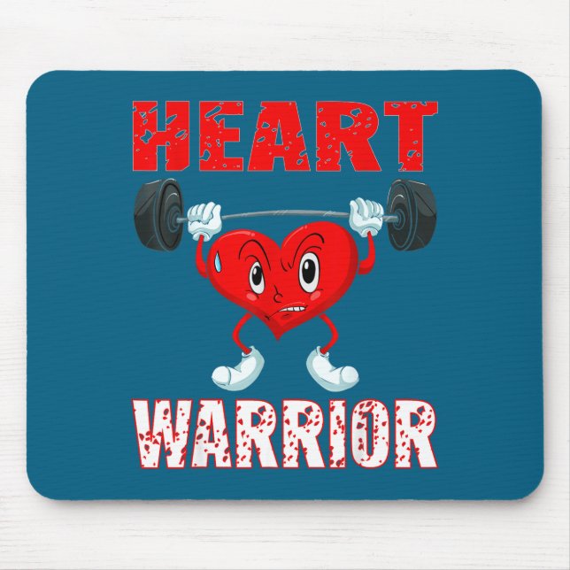 Mousepad Heart Disease Awareness Heart Warrior Wear Red Hea (Frente)