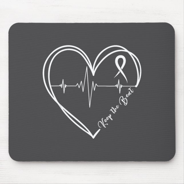 Mousepad Heart Disease Awareness Heartbeat Chd Wear Red Hea (Frente)