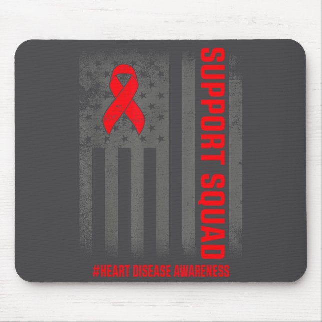 Mousepad Heart Disease Awareness Month Open Heart Diseases  (Frente)