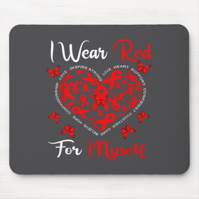 Mousepad Heart Disease Awareness Month Open Heart Diseases  (Frente)
