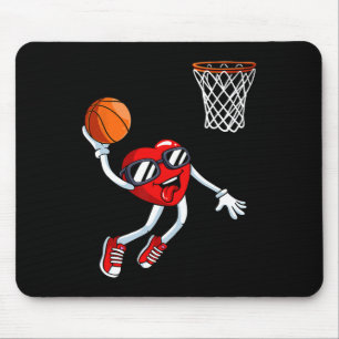 Mousepad Heart Dunk Basball Player Dia de os namorados Love