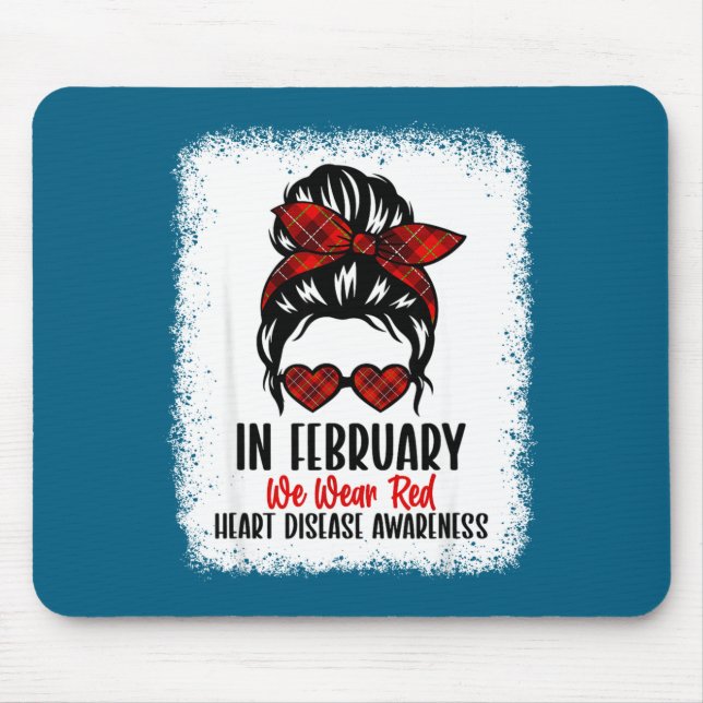 Mousepad Heart Health Heart Disease Awareness Heartbeat Chd (Frente)