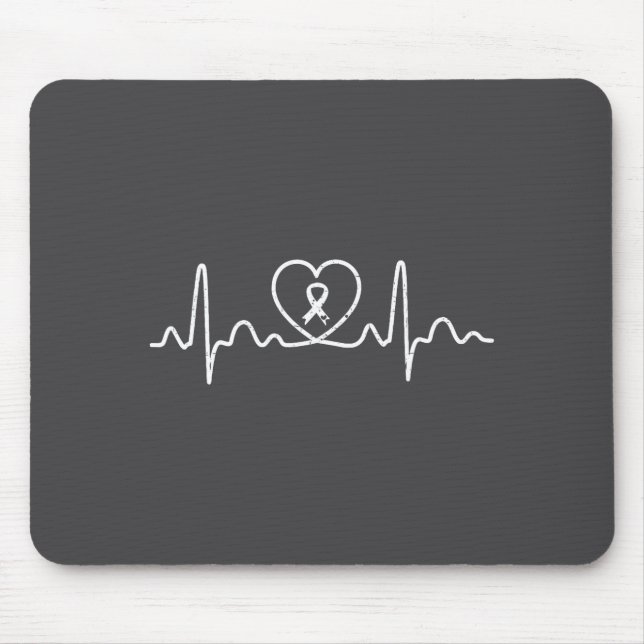 Mousepad Heart Health Heart Disease Awareness Heartbeat Chd (Frente)