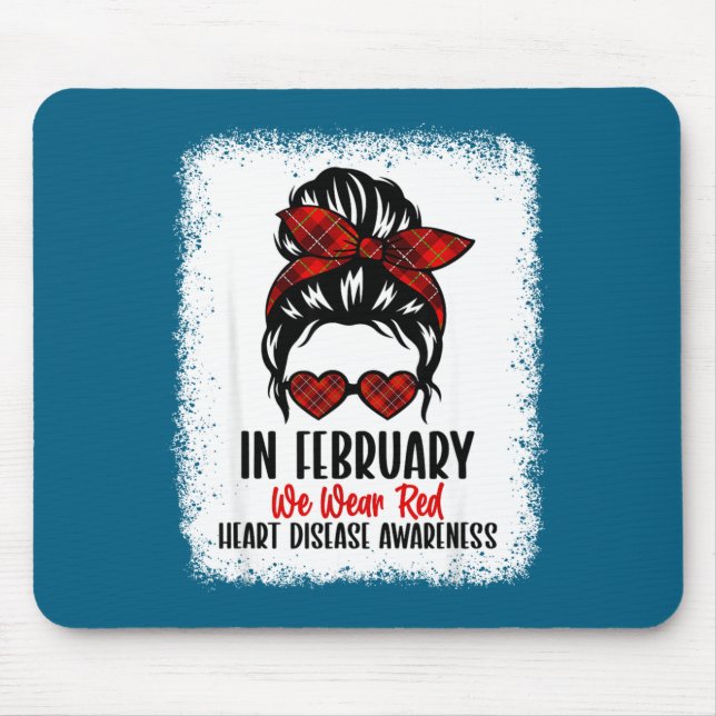 Mousepad Heart Health Heart Disease Awareness Heartbeat Chd (Frente)