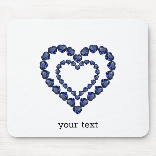 Mousepad Heart Sapphire Gemstone (Frente)