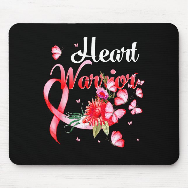Mousepad Heart Warrior Butterfly Heart Disease Awareness _1 (Frente)