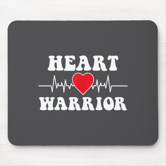Mousepad Heart Warrior Heart Disease Awareness Month Red He (Frente)