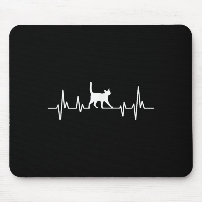Mousepad Heartbeat Cat  (Frente)