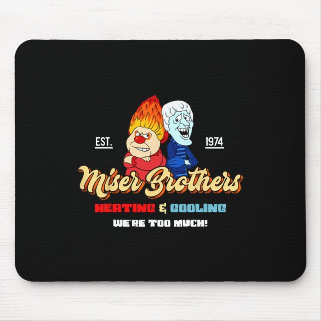 Mousepad Heating And Cooling Brothers Christmas Retro  (Frente)