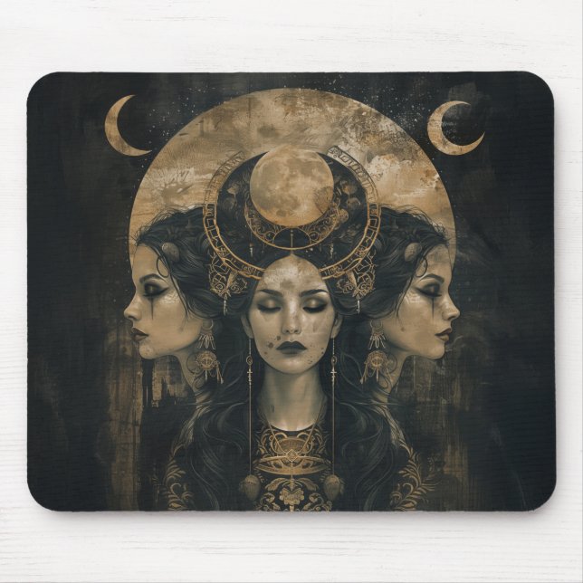 Mousepad Hecate, Deusa da Bruxaria, Deusa da Lua Tripla (Frente)