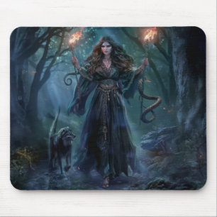 Mousepad Hecate Deusa da Bruxaria Tripla Deusa da Lua 3
