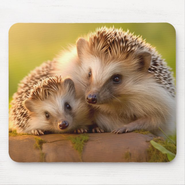Mousepad Hedgehog Animal Wilderness Beauness Art (Frente)