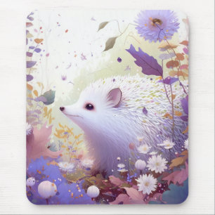 Mousepad Hedgehog Portrait Animal Painting Willife Forest