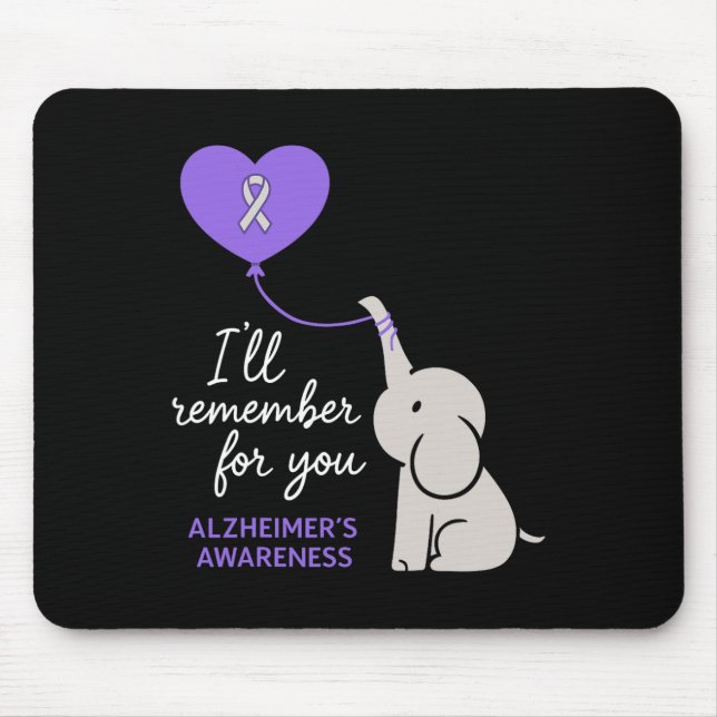 Mousepad Heimerheimer, consciência, elefante roxo. (Frente)