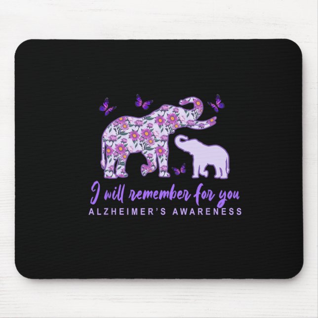 Mousepad Heimerheimer Conscientização Elefante Fofo Que Eu  (Frente)