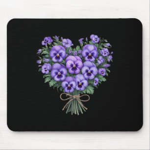 Mousepad Heimerheimer Pansor Floral Púrpura Demência Heimer