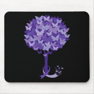 Mousepad Heimerheimer Pansor Floral Púrpura Demência Heimer