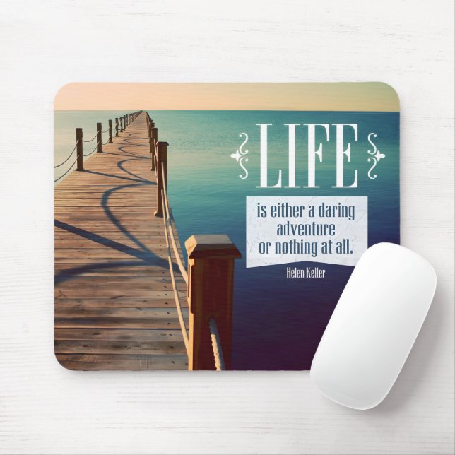 Mousepad Helen Keller Inspirational Cote "Aventura" (Com mouse)