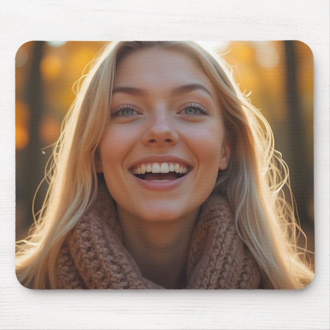 Mousepad Helena Chevalier Close-up em Floresta do outono (Frente)