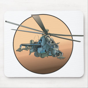 Mousepad helicóptero de animação