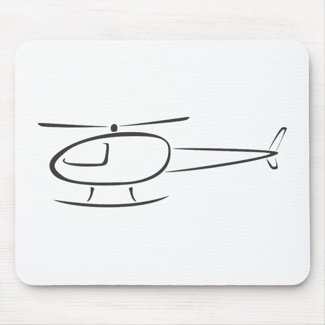 Mousepad Helicóptero no estilo do desenho da abanada (Frente)