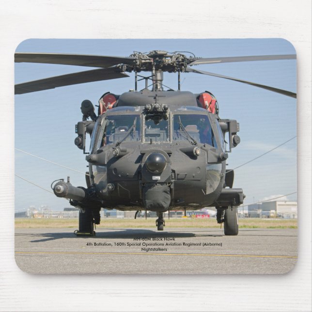 Mousepad Helicóptero preto das operações especiais do (Frente)