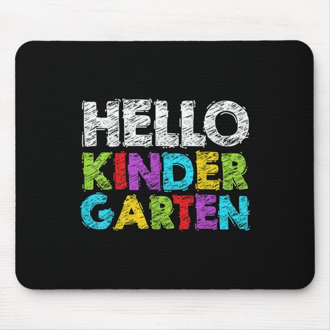Mousepad Hello Kindergarten Funny Back To School Student &a (Frente)