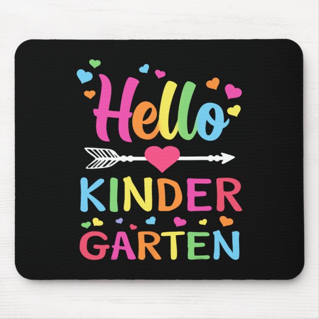 Mousepad Hello Kindergarten Team Kinder Byck To School Teac (Frente)