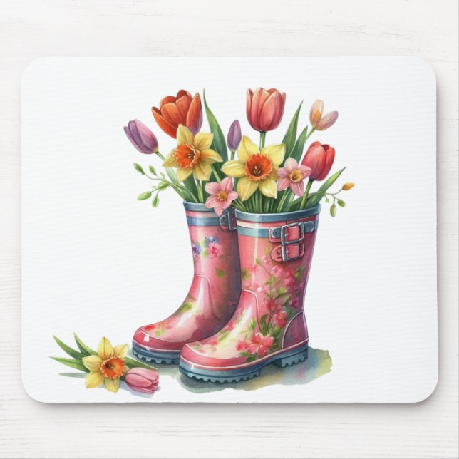 Mousepad-Hello Spring Floral Mouse Pad (Frente)