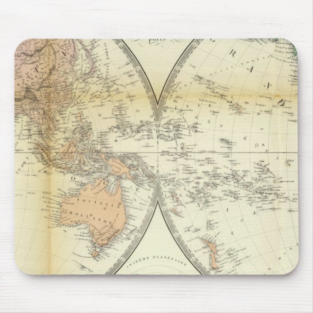 Mousepad Hemisférios Oriental e Ocidental (Frente)