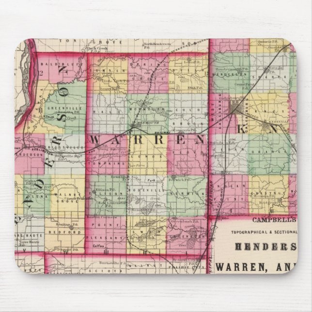 Mousepad Henderson, Warren, Condados Knox (Frente)