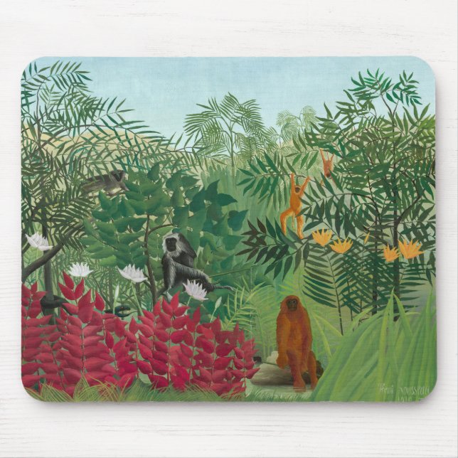 Mousepad Henri Rousseau - Floresta Tropical com Macacos (Frente)