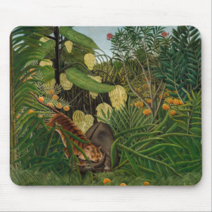 Mousepad Henri Rousseau - Luta entre Tigre e Búfalo