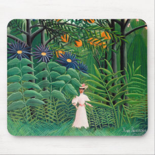 Mousepad Henri Rousseau - Mulher caminhando em uma Floresta
